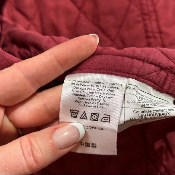 Eddie Bauer quilted corduroy jacket warm insulated heritage barn style L red - Picture 10 of 12